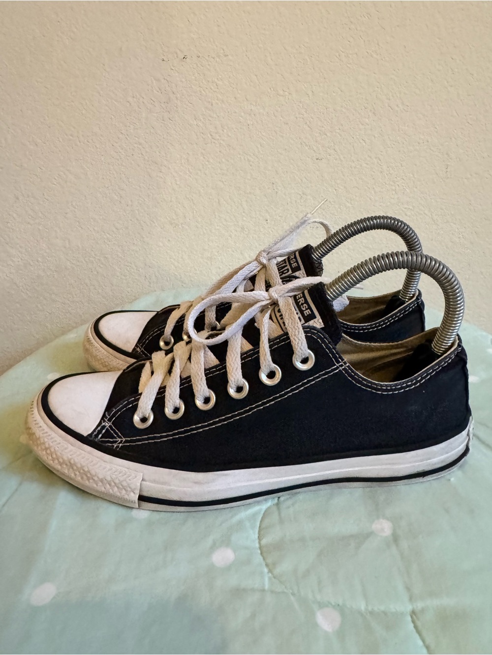 Converse black and white sneakers Womens size 7
